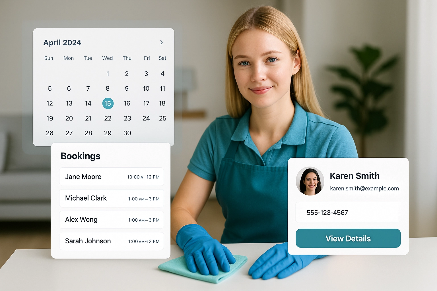 Online cleaning booking form