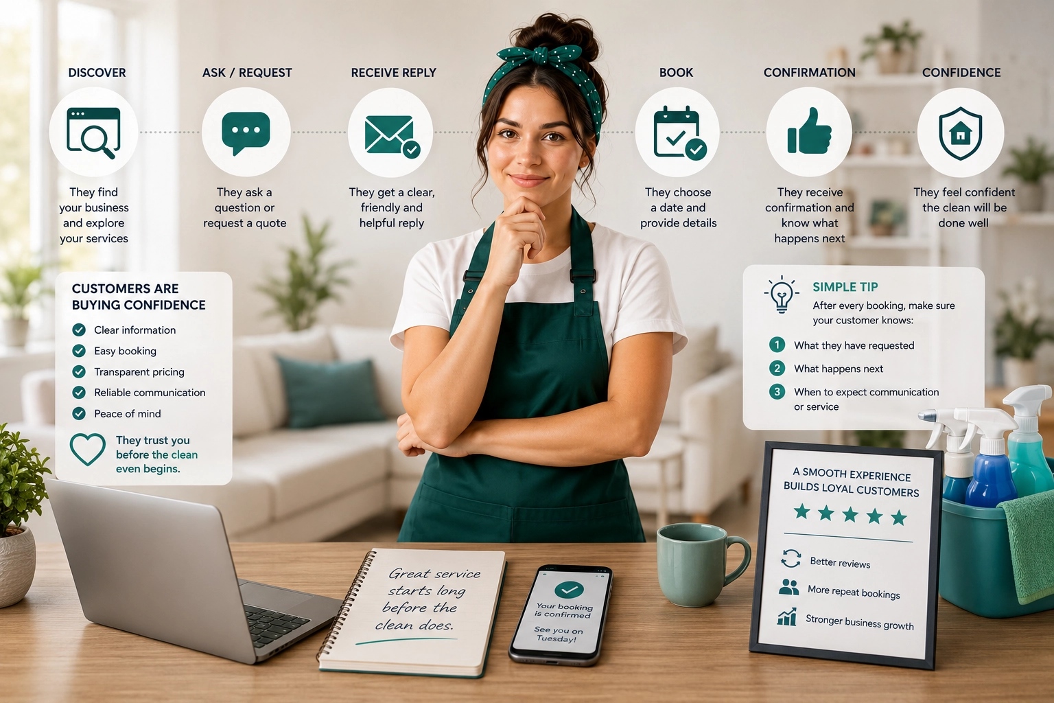 Booking starts customer experience