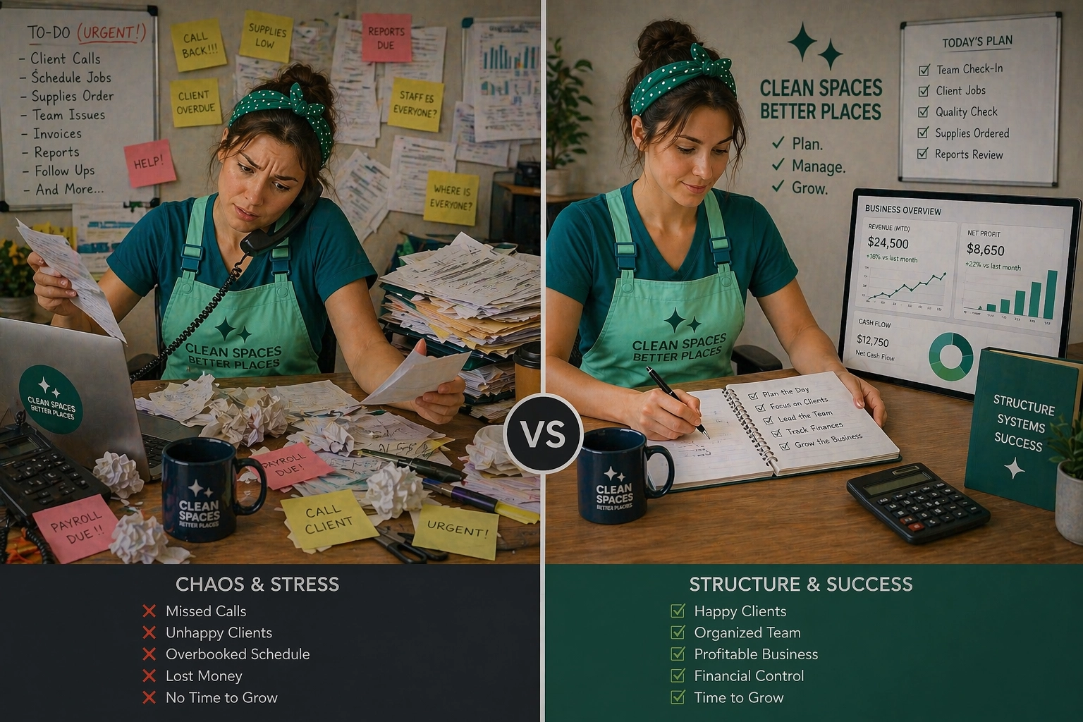 Busy vs growing cleaning business