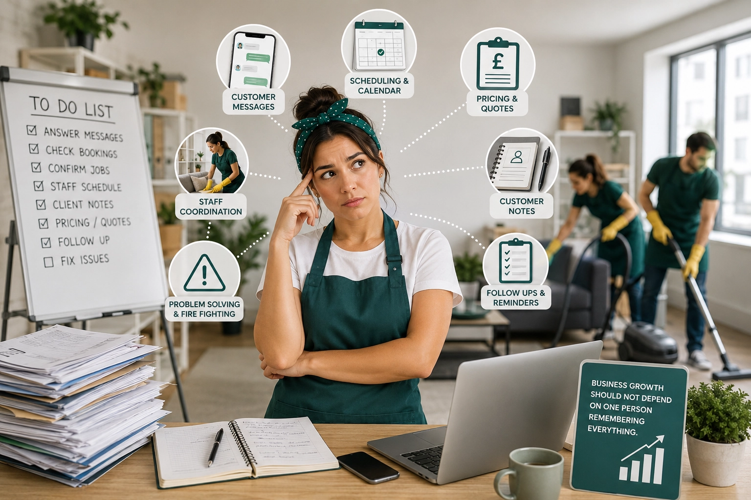 Owner bottleneck in cleaning business