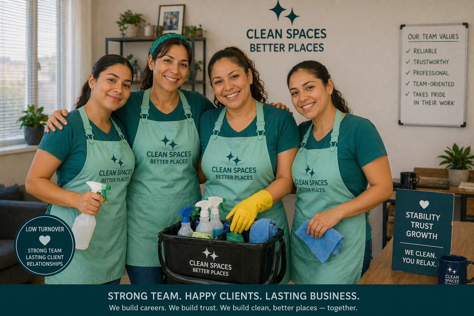 Retain cleaning staff