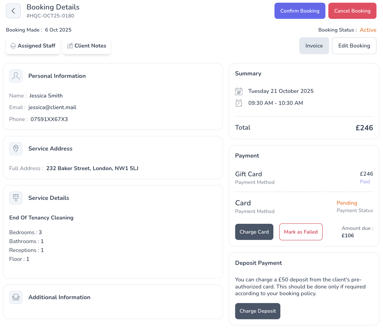Booking Management