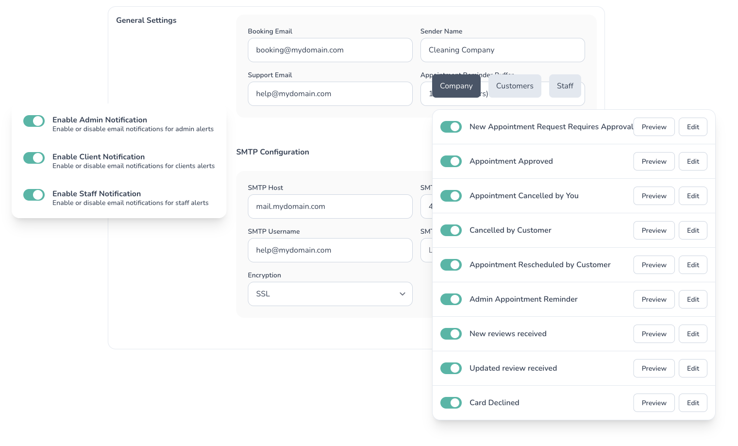 Email Templates & Notifications