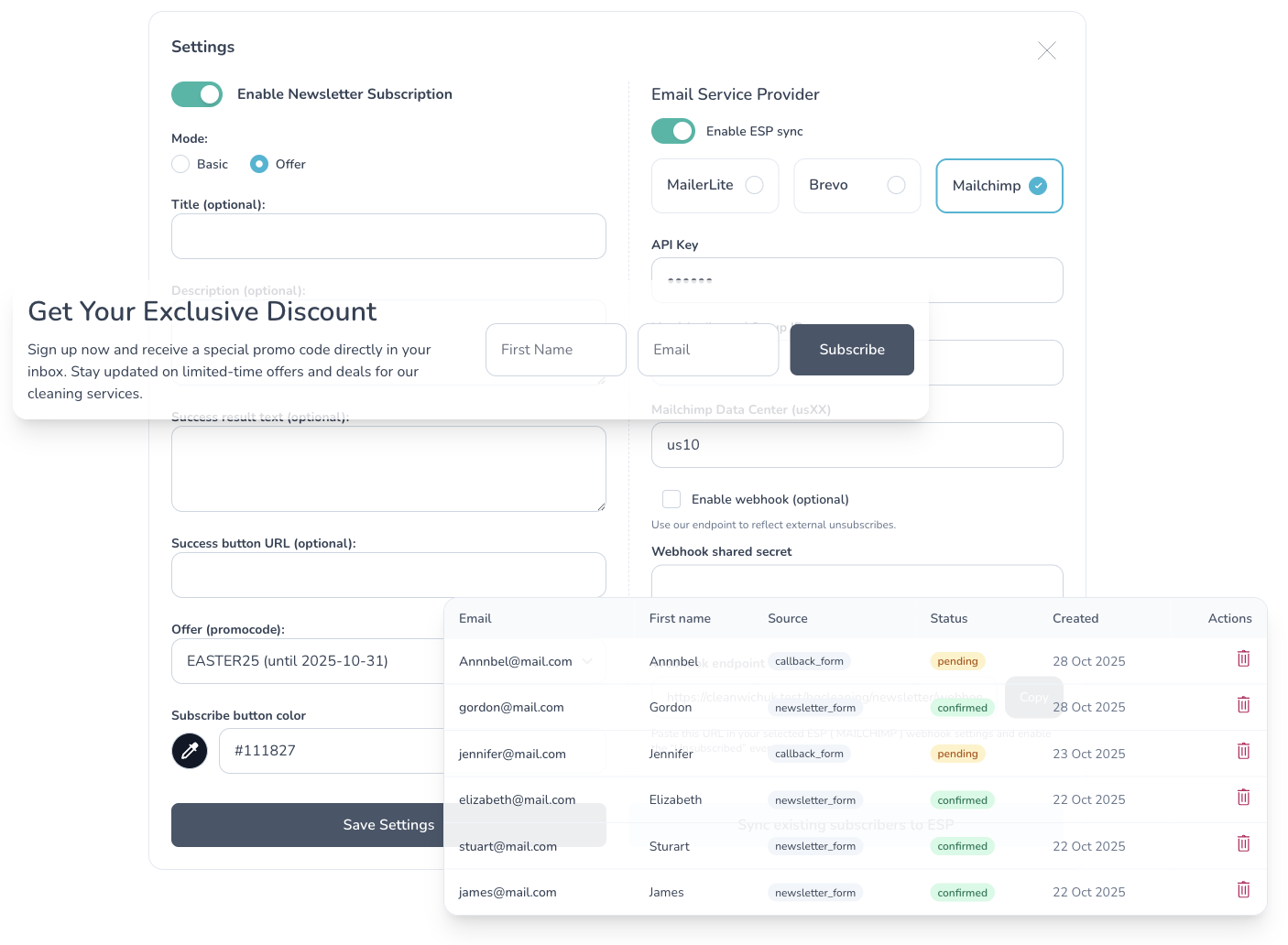 Newsletter Subscription