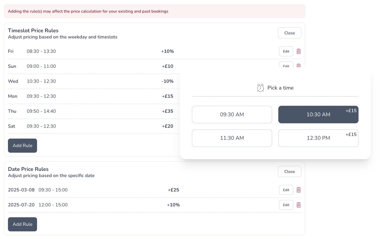 Price Adjustment