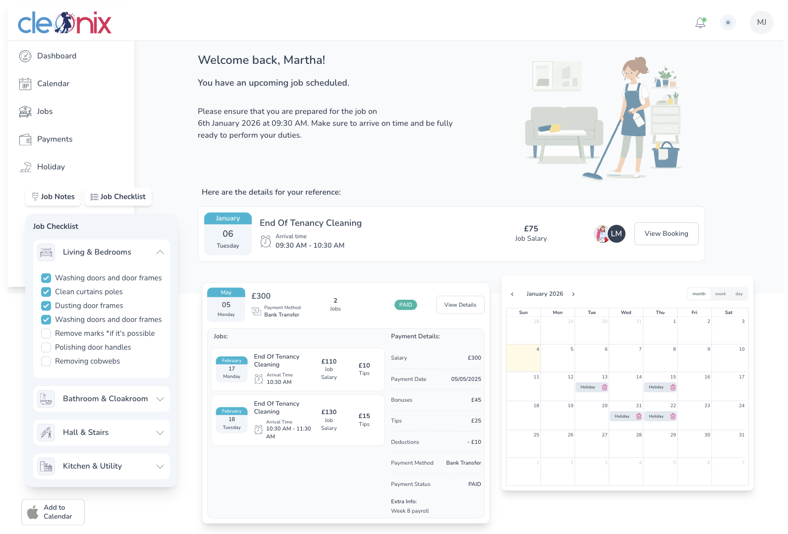 Staff Dashboard & Job Management